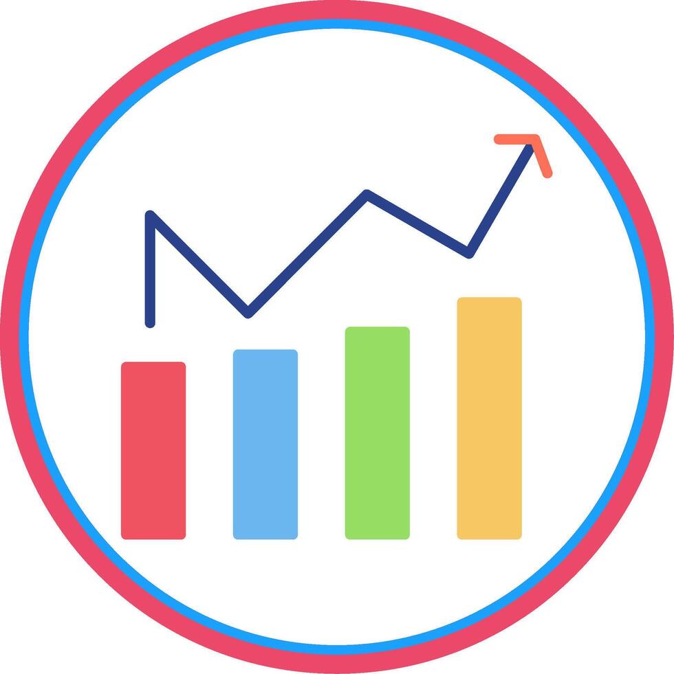 Performnce Flat Circle Icon vector