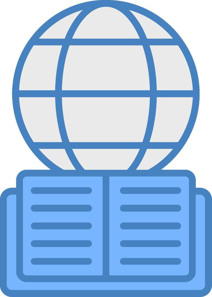 Ebook Line Filled Blue Icon vector