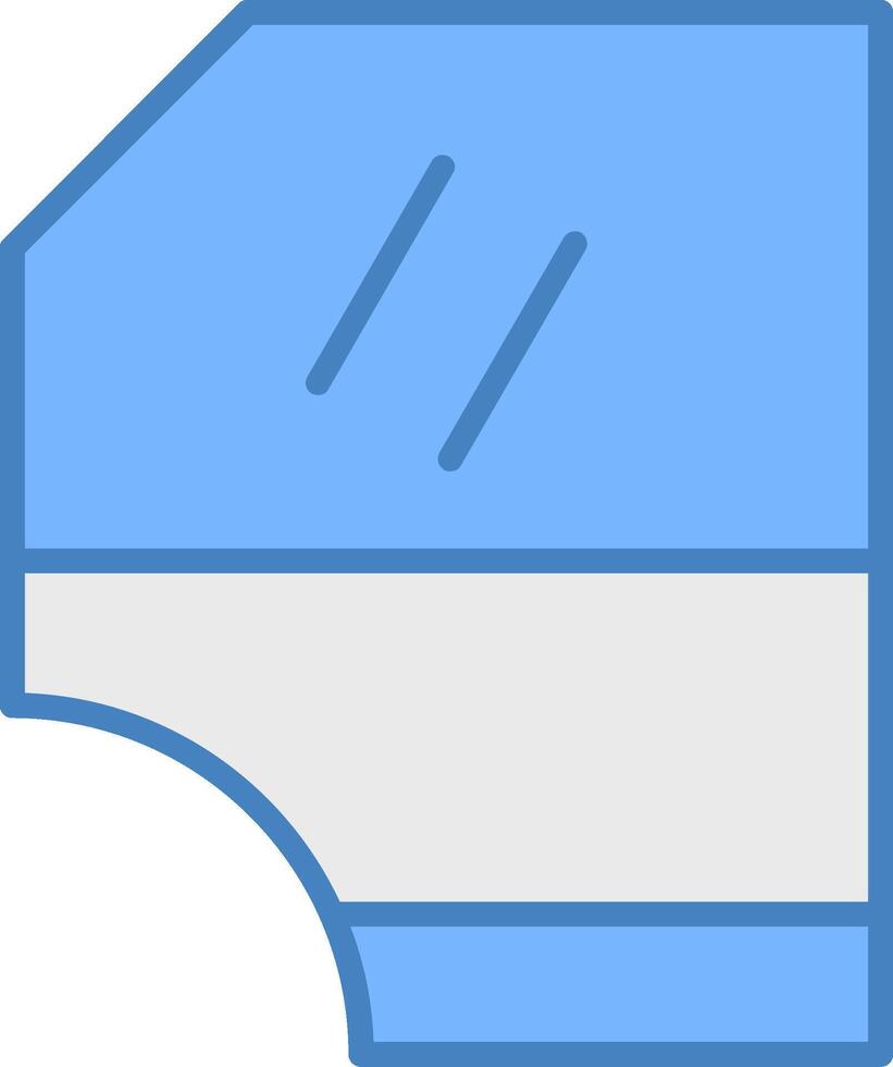 Car Door Line Filled Blue Icon vector