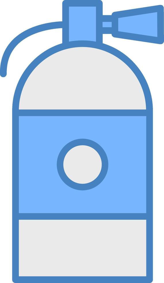 Fire Extinguisher Line Filled Blue Icon vector