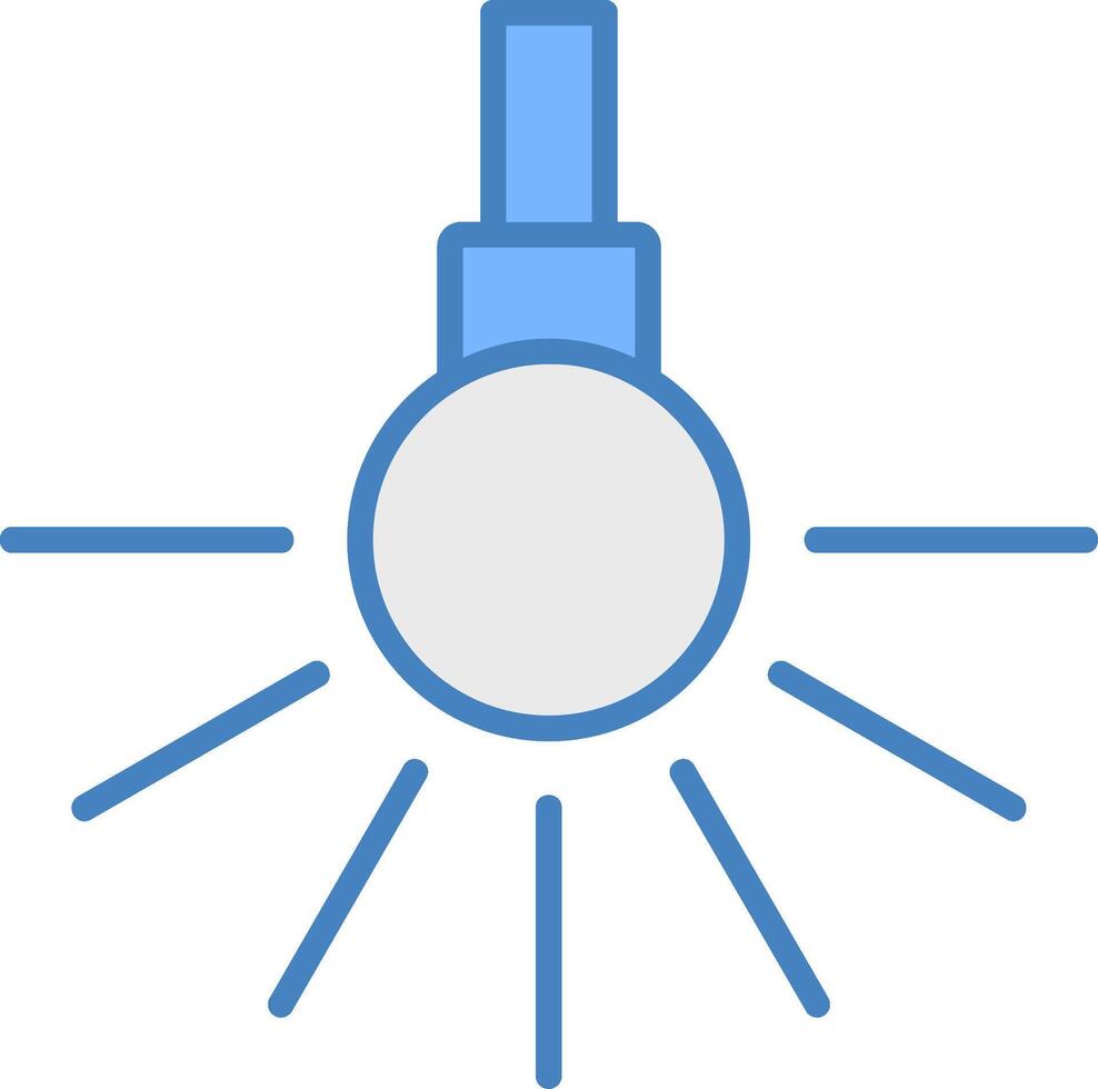 Headlight Line Filled Blue Icon vector