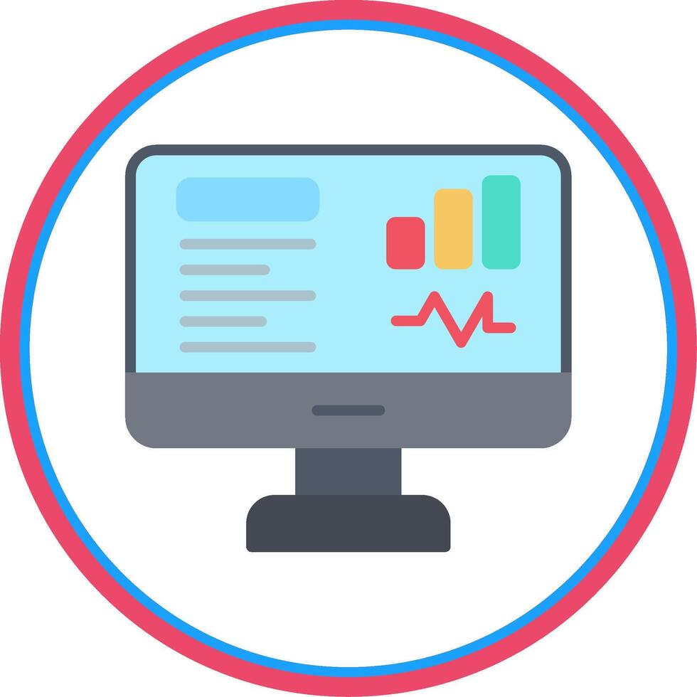 Dashboard Flat Circle Icon vector