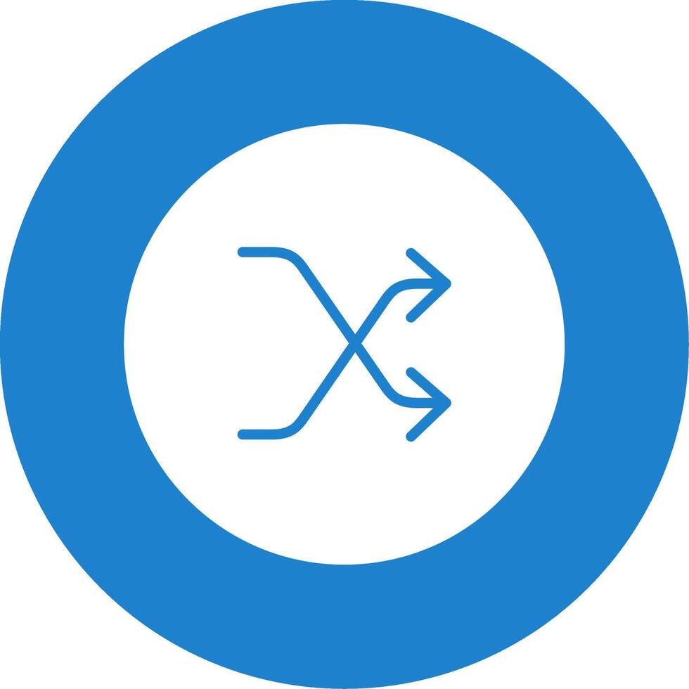 Shuffle Multi Color Circle Icon vector