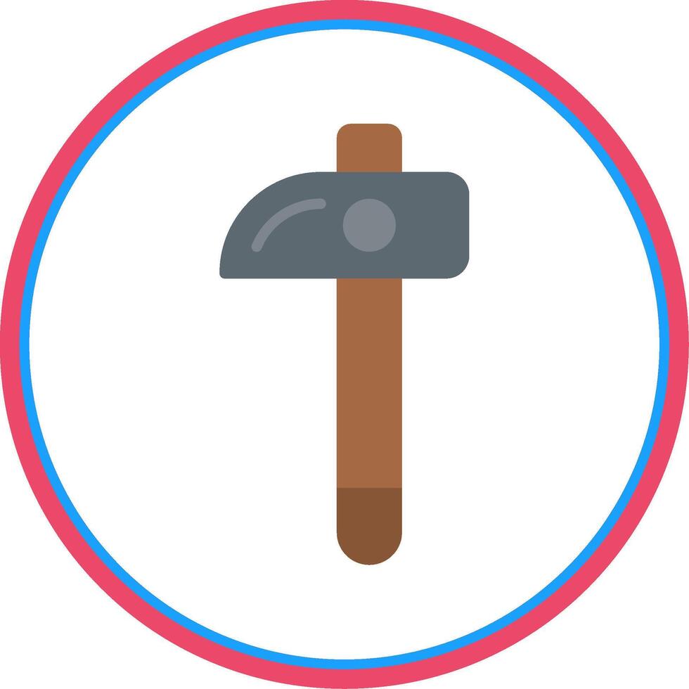 Hammer Flat Circle Icon vector
