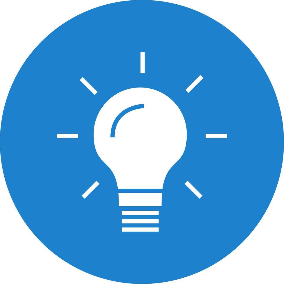 Idea Bulb Multi Color Circle Icon vector