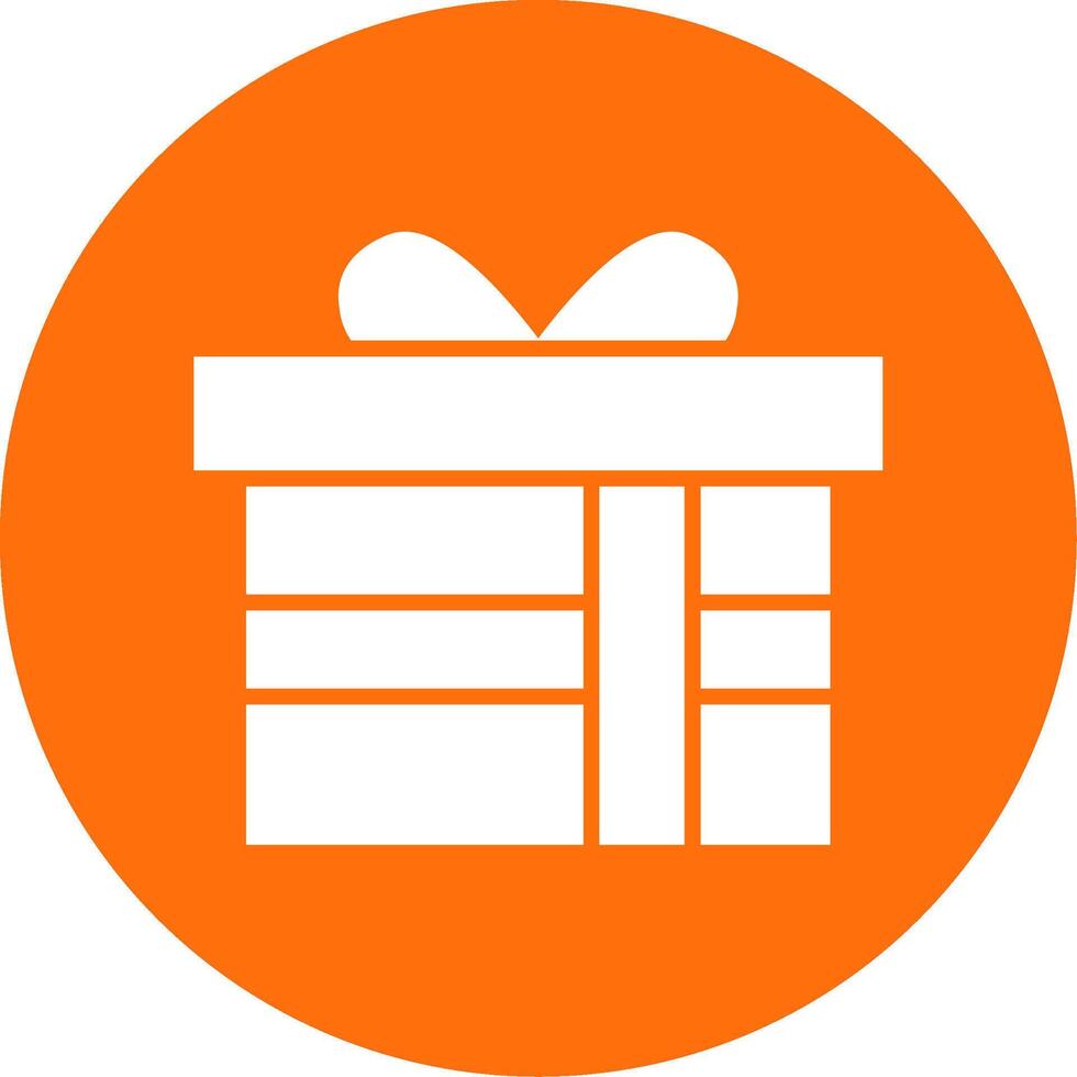 Gift Box Multi Color Circle Icon vector