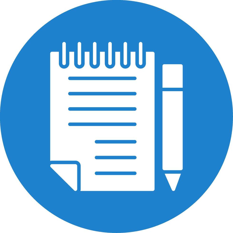 Note Pad Multi Color Circle Icon vector
