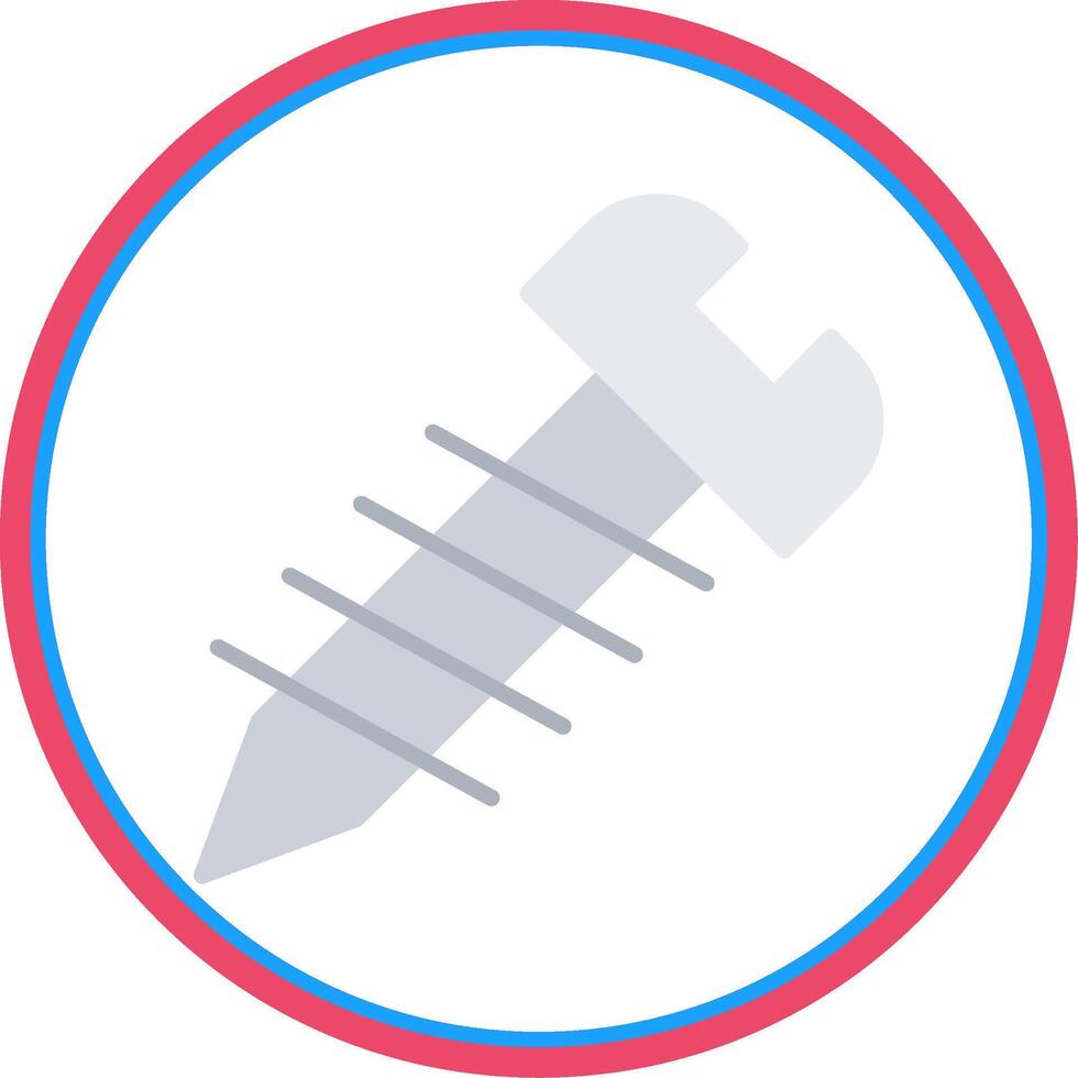 Screw Flat Circle Icon vector