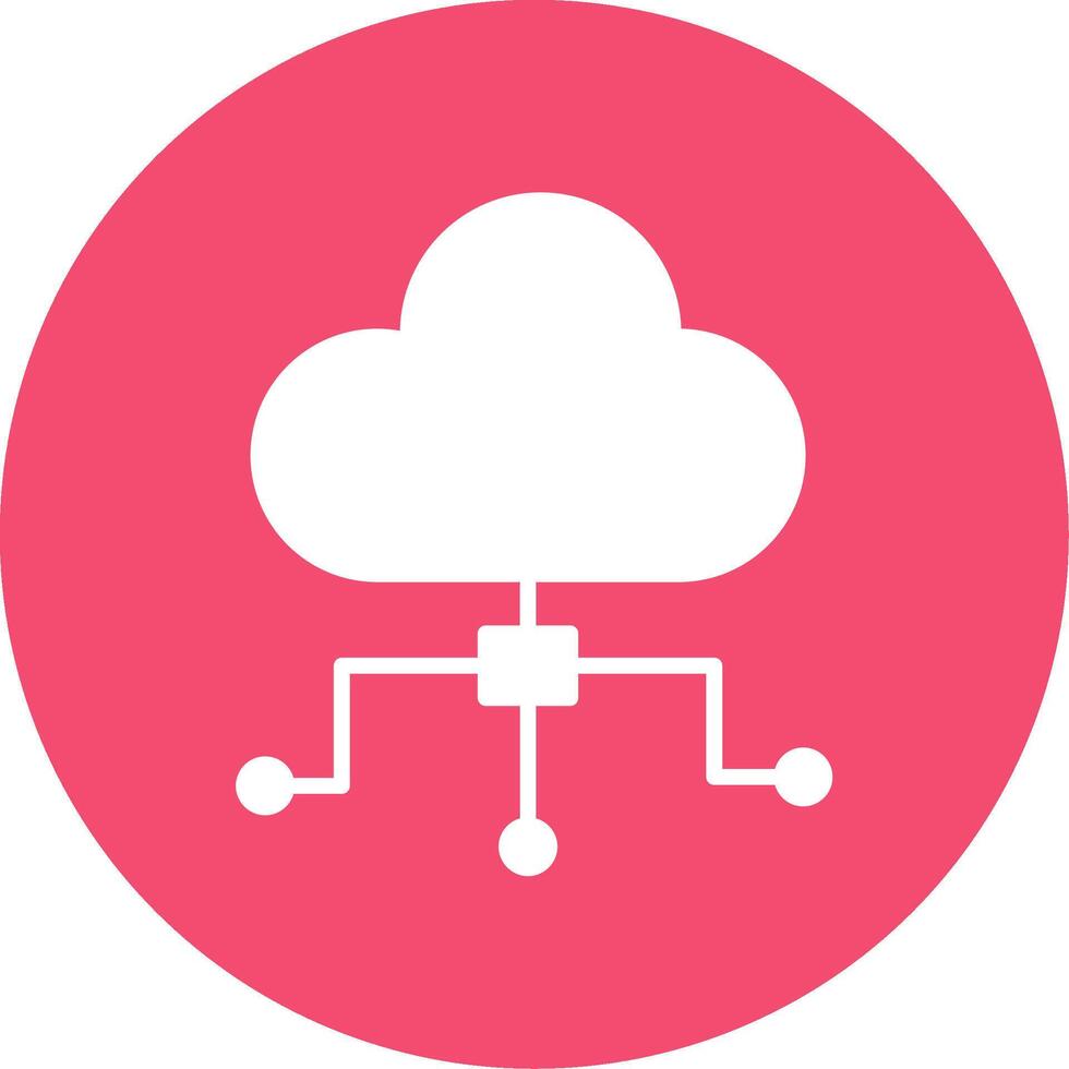 Cloud Computing Multi Color Circle Icon vector