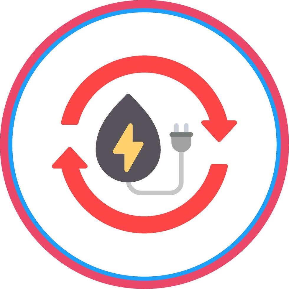 Water Energy Flat Circle Icon vector