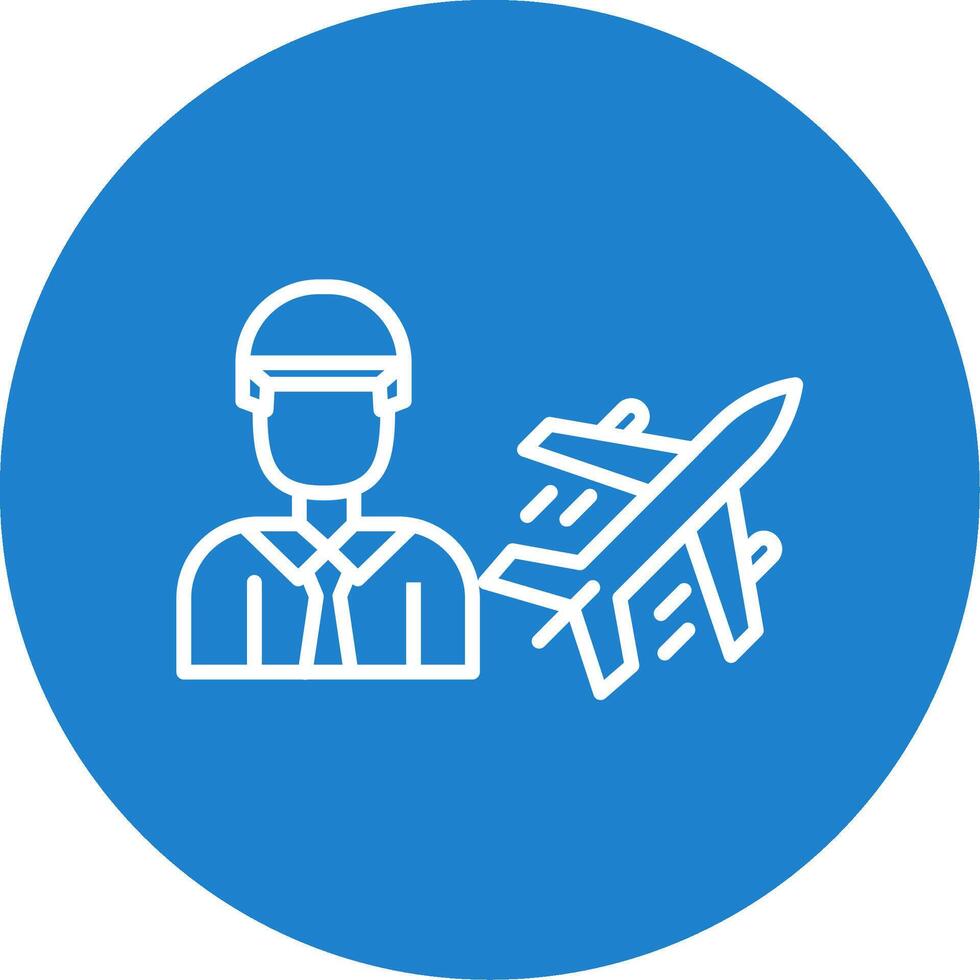 Air Engineer Multi Color Circle Icon vector