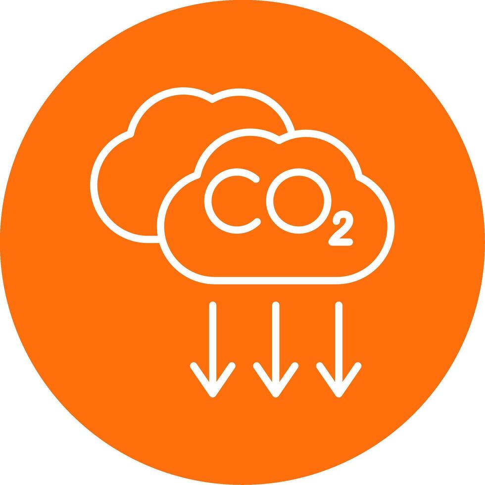 Co2 Multi Color Circle Icon vector