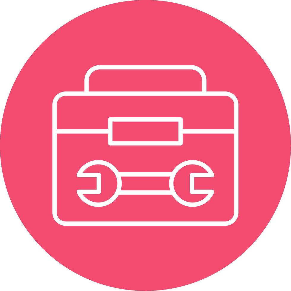 Tool Kit Multi Color Circle Icon vector
