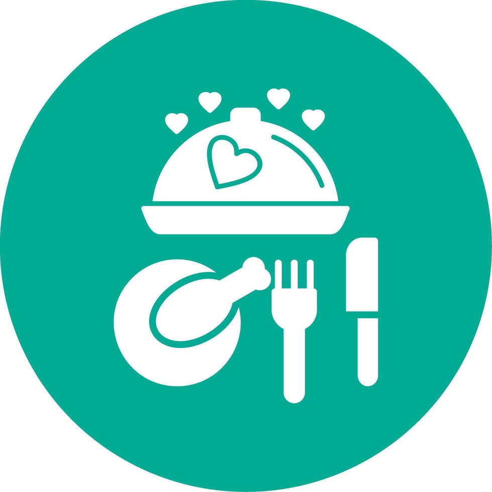 Dinner Multi Color Circle Icon vector