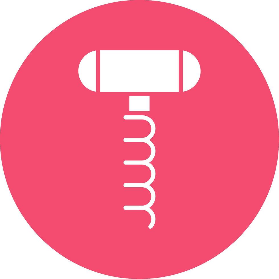 Corkscrew Multi Color Circle Icon vector