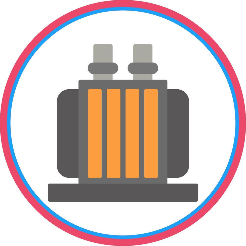 Transformer Flat Circle Icon vector