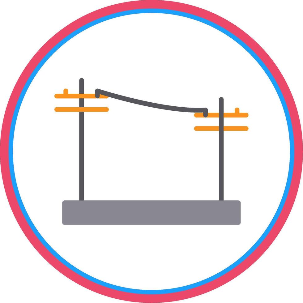 Power Flat Circle Flat Circle Icon vector