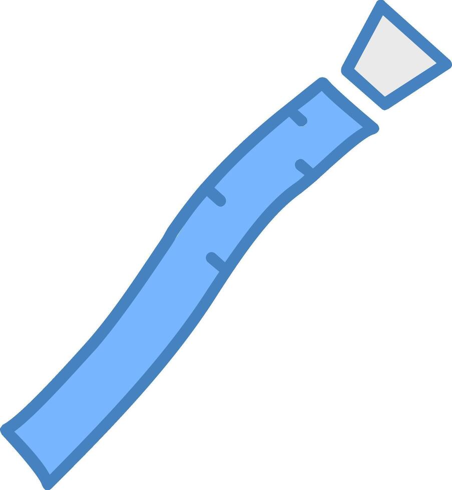 miswak línea lleno azul icono vector