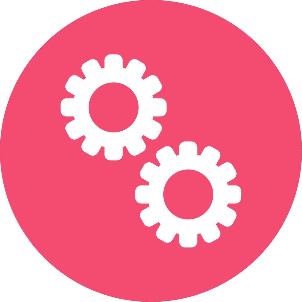 Cogwheel Multi Color Circle Icon vector