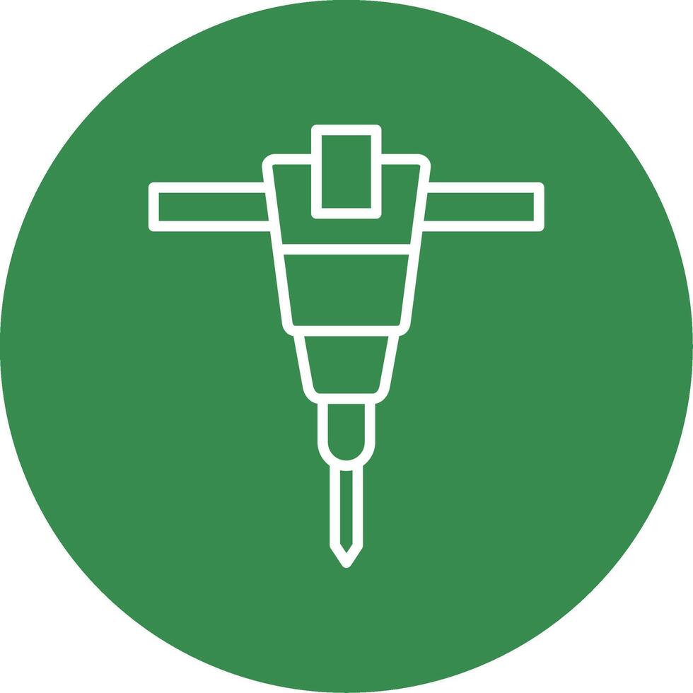 Jackhammer Multi Color Circle Icon vector