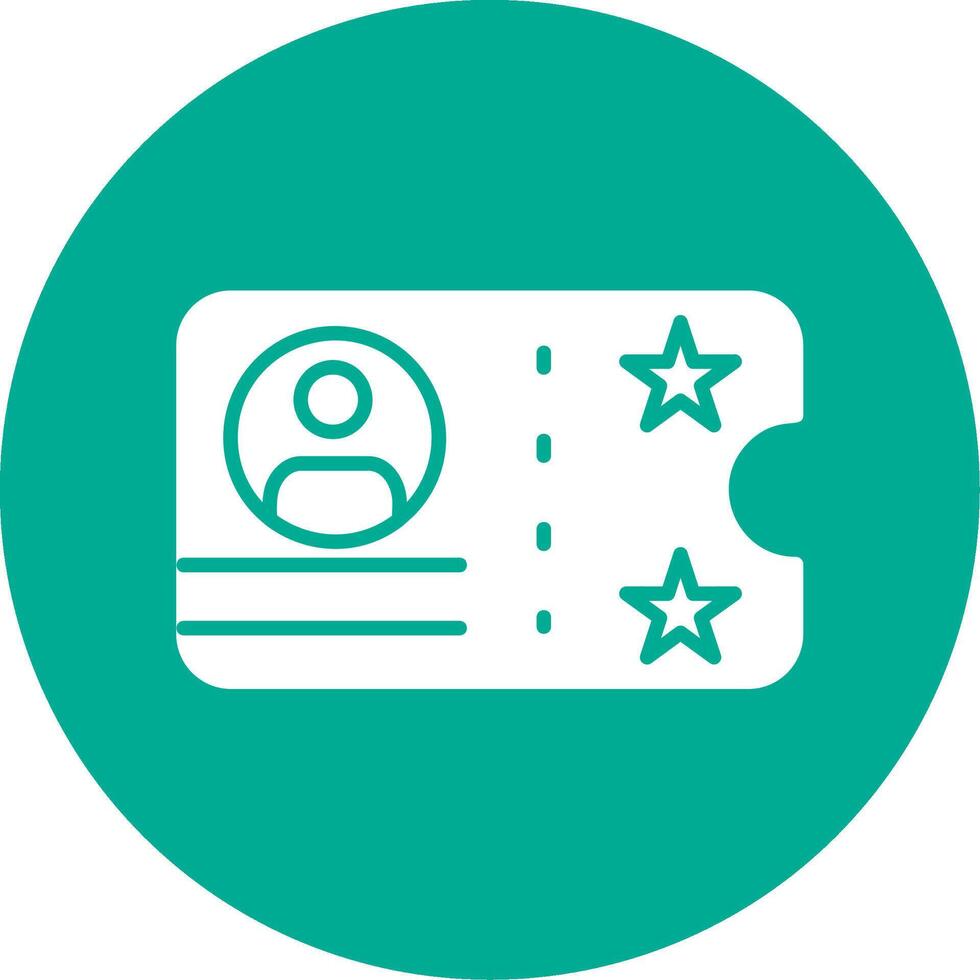 Ticket Multi Color Circle Icon vector
