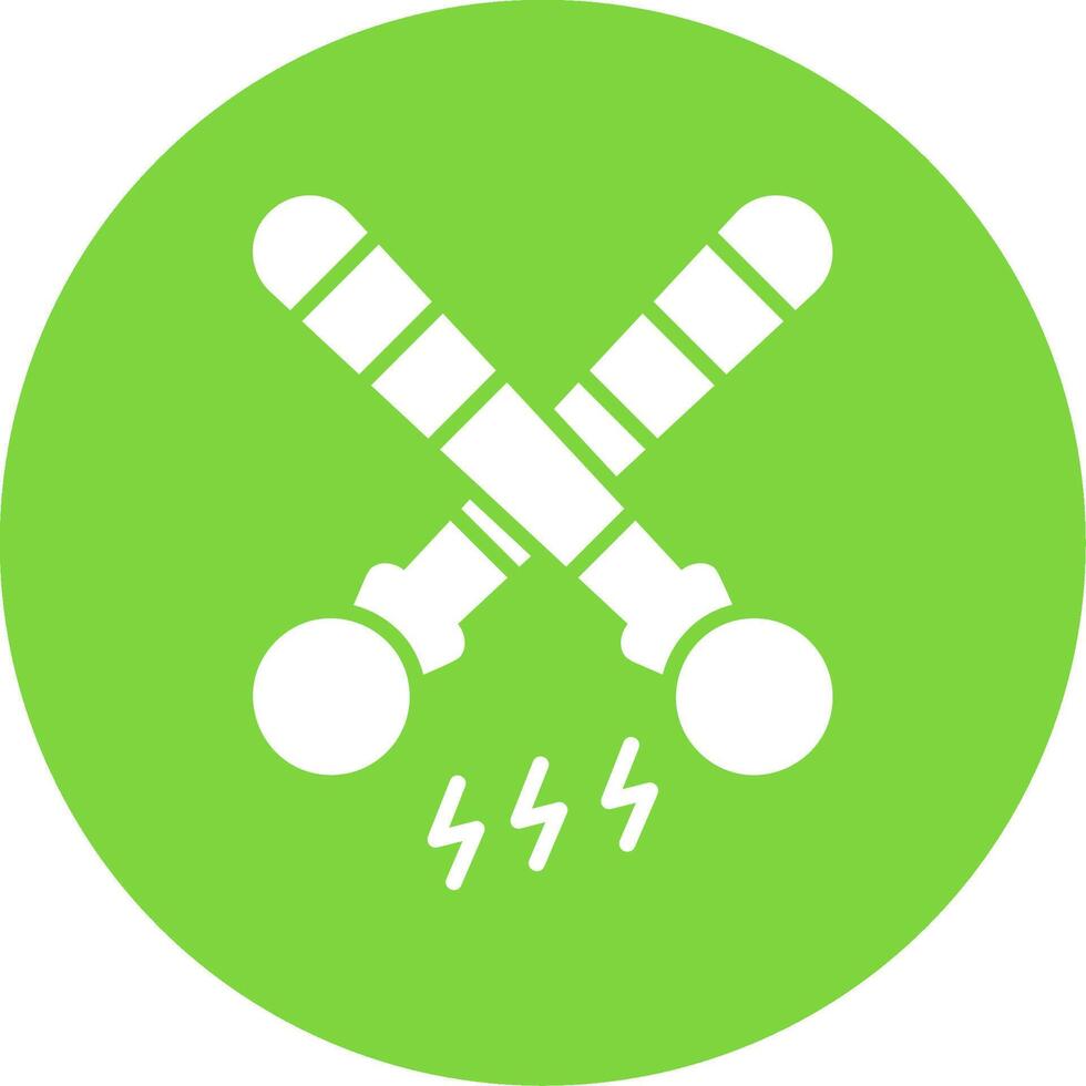 Drumsticks Multi Color Circle Icon vector