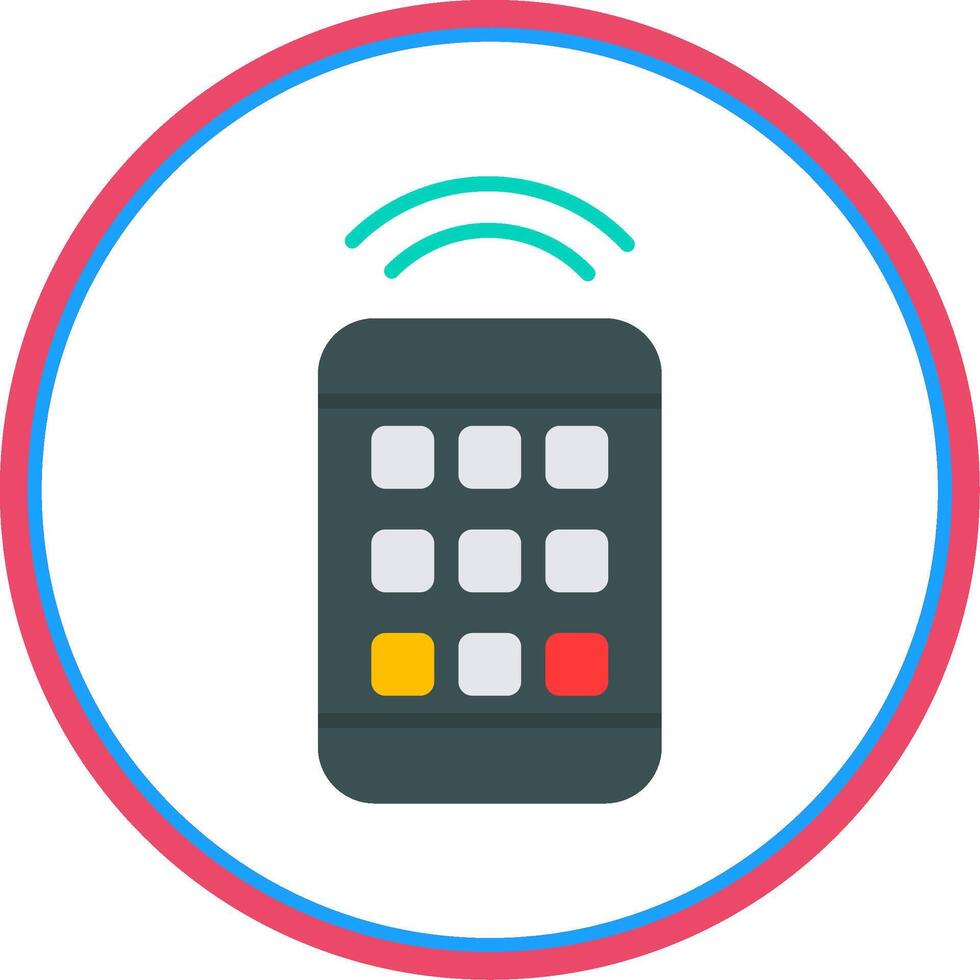 Remote Control Flat Circle Icon vector