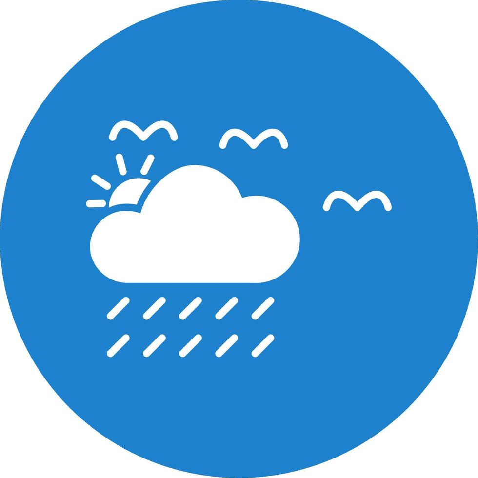 Weather Multi Color Circle Icon vector