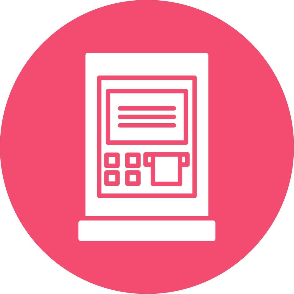 Atm Multi Color Circle Icon vector