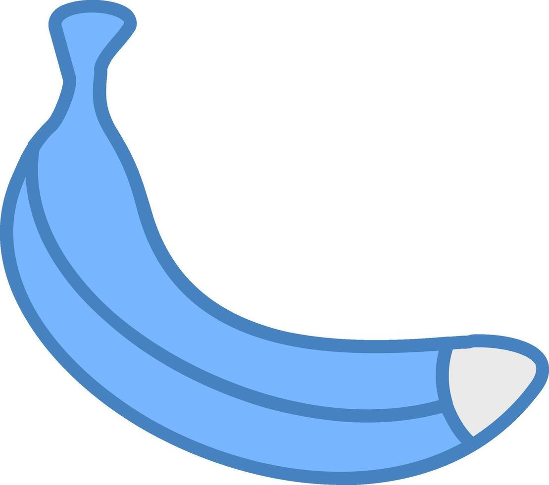 Banana Line Filled Blue Icon vector