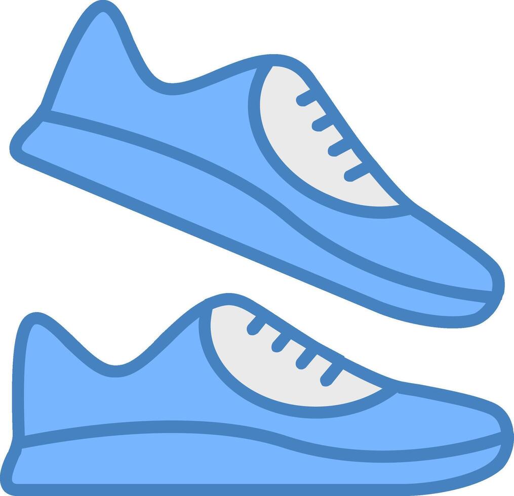 Jogger Line Filled Blue Icon vector