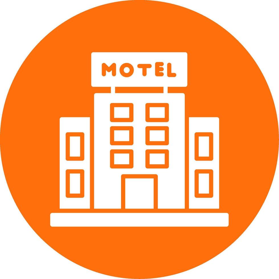 Motel Multi Color Circle Icon vector