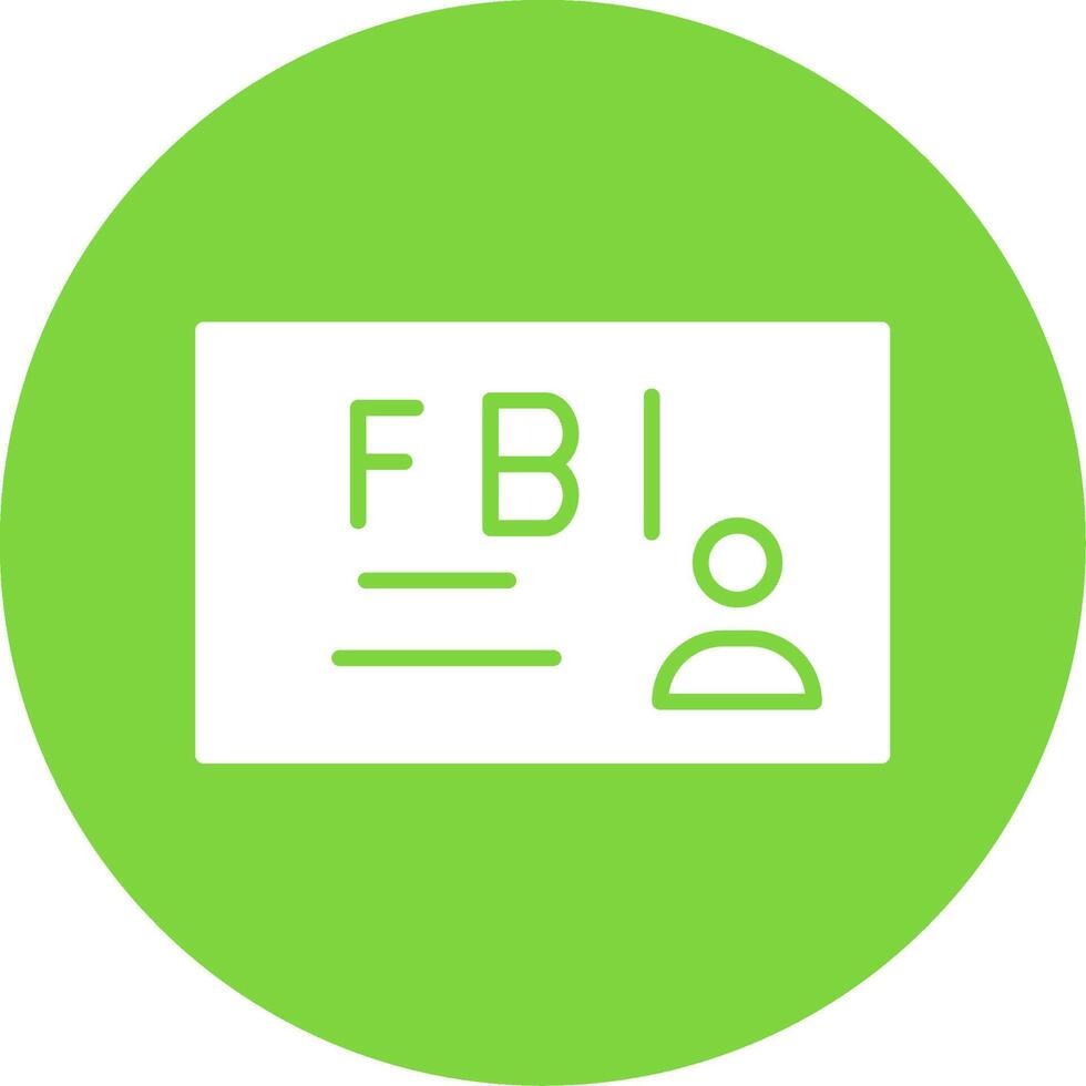 Fbi Multi Color Circle Icon vector