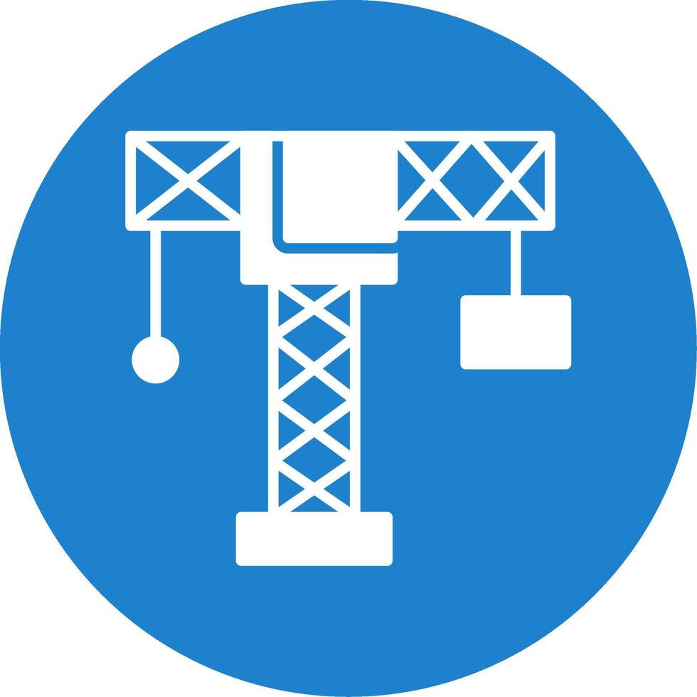 Crane Multi Color Circle Icon vector