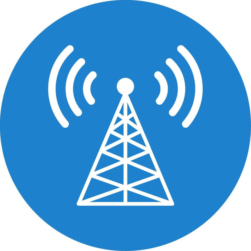 Radio Tower Multi Color Circle Icon vector
