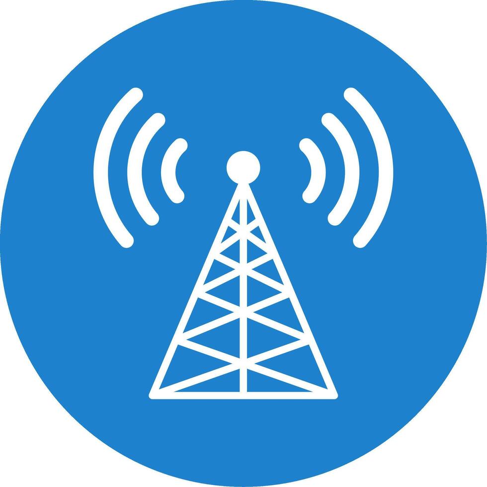 Radio Tower Multi Color Circle Icon vector