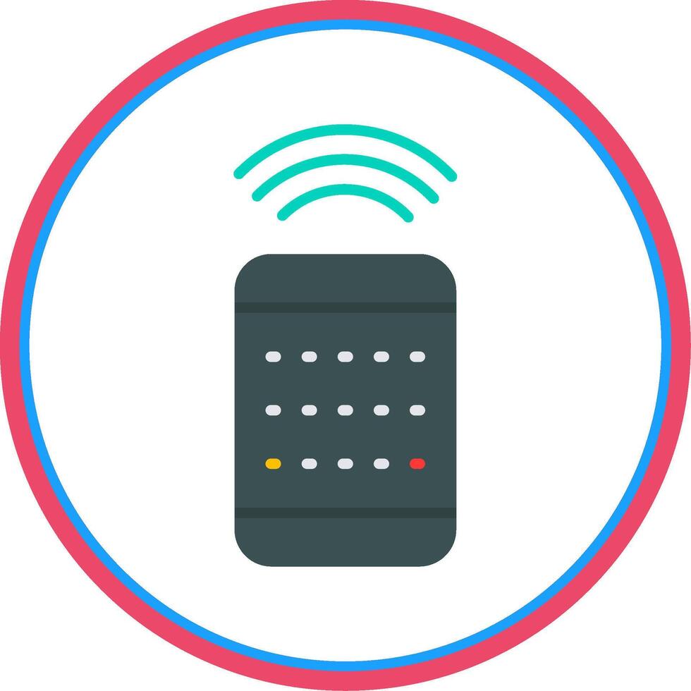 Remote Control Flat Circle Icon vector