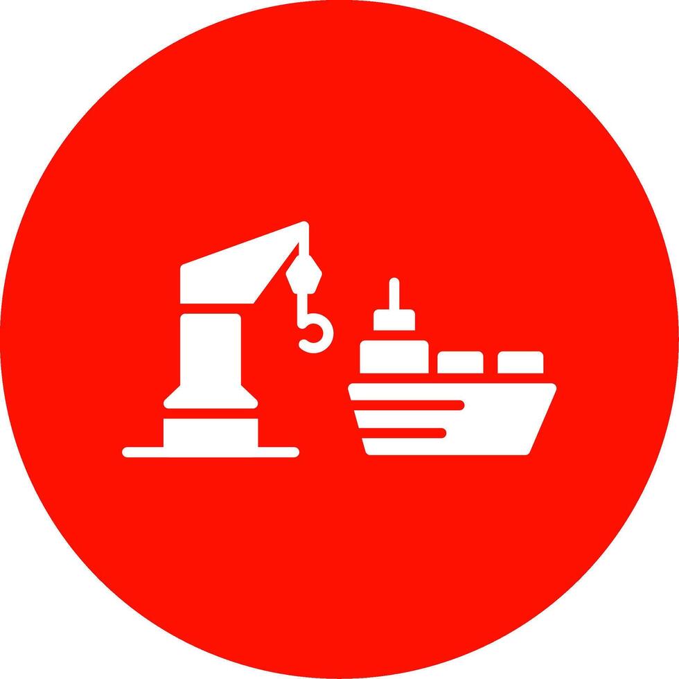 Harbor Multi Color Circle Icon vector