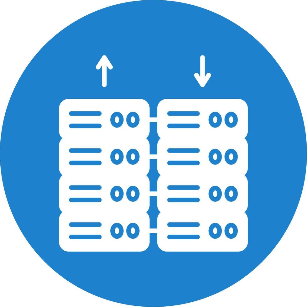 Data Center Multi Color Circle Icon vector