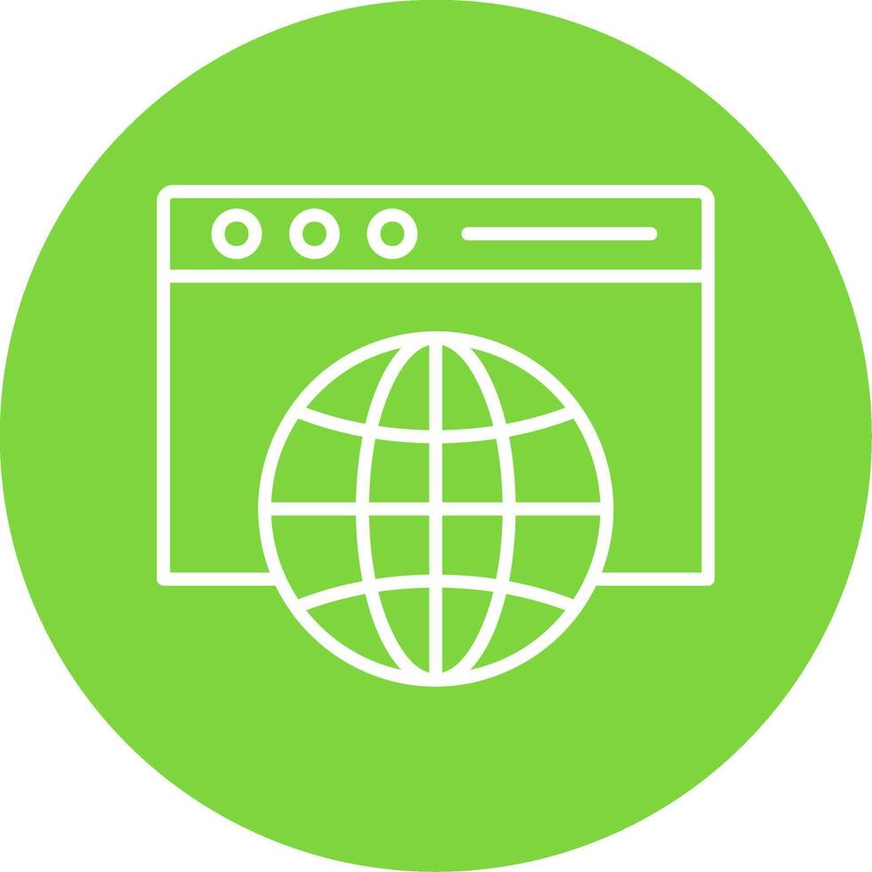 Web Browser Multi Color Circle Icon vector