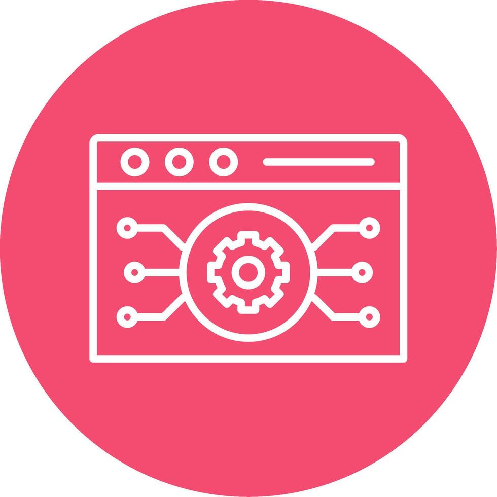 Website Algorithm Multi Color Circle Icon vector