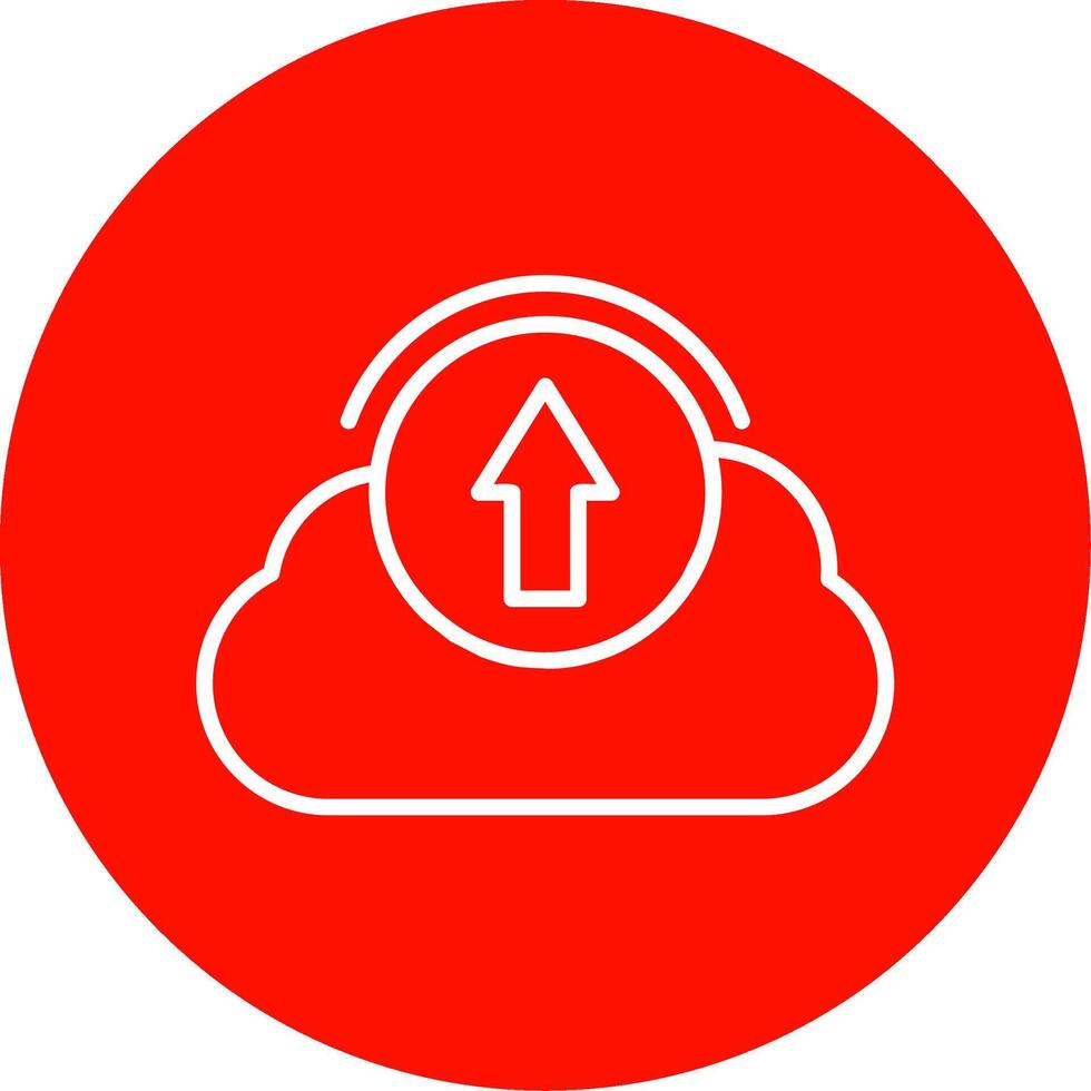Upload Multi Color Circle Icon vector