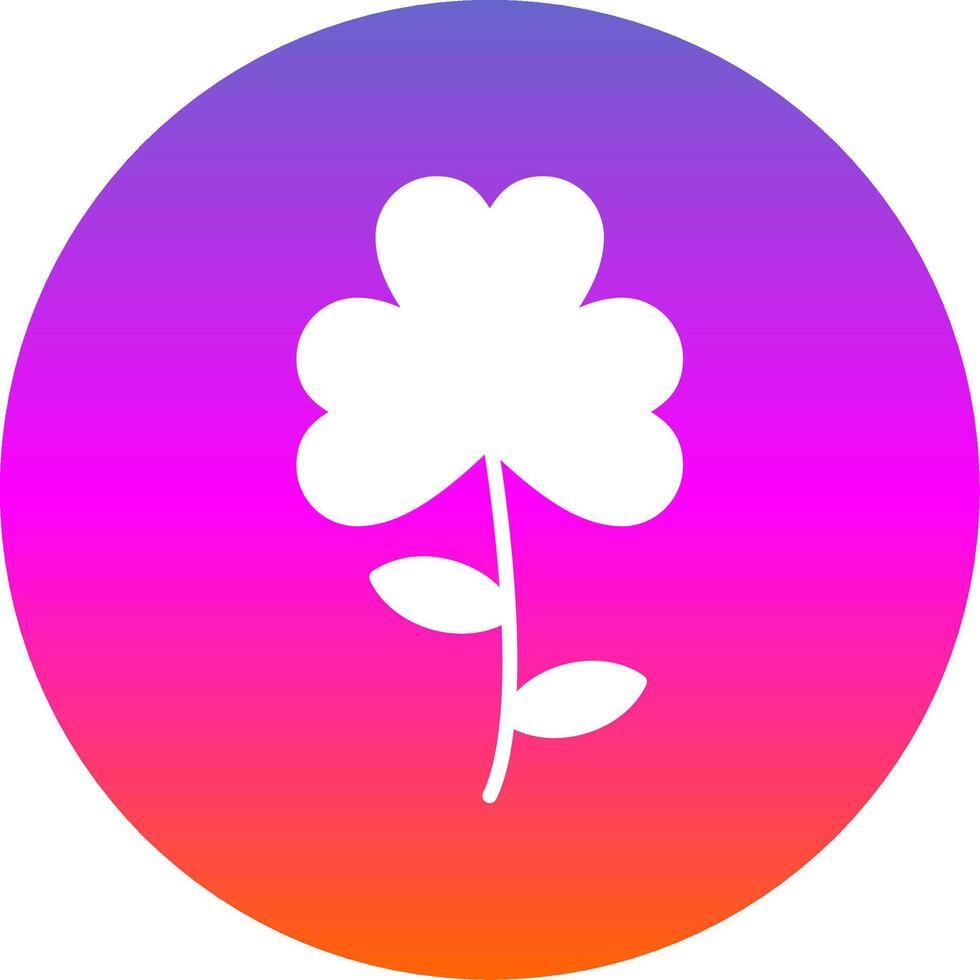 Clover Glyph Gradient Circle Icon Design vector