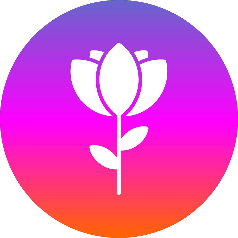 Flower Glyph Gradient Circle Icon Design vector