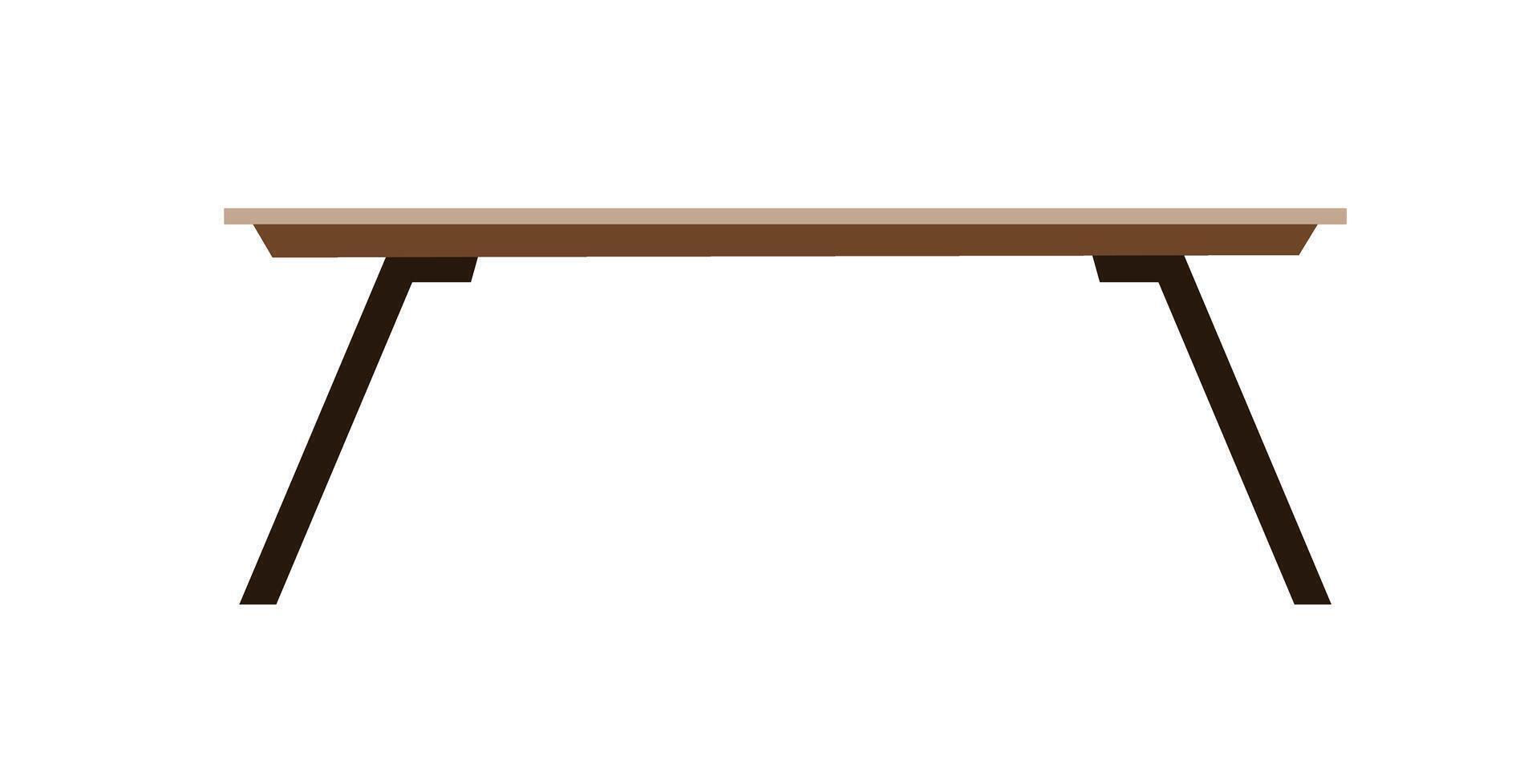 Table is Scandinavian style. Wooden table. illustration flat style vector