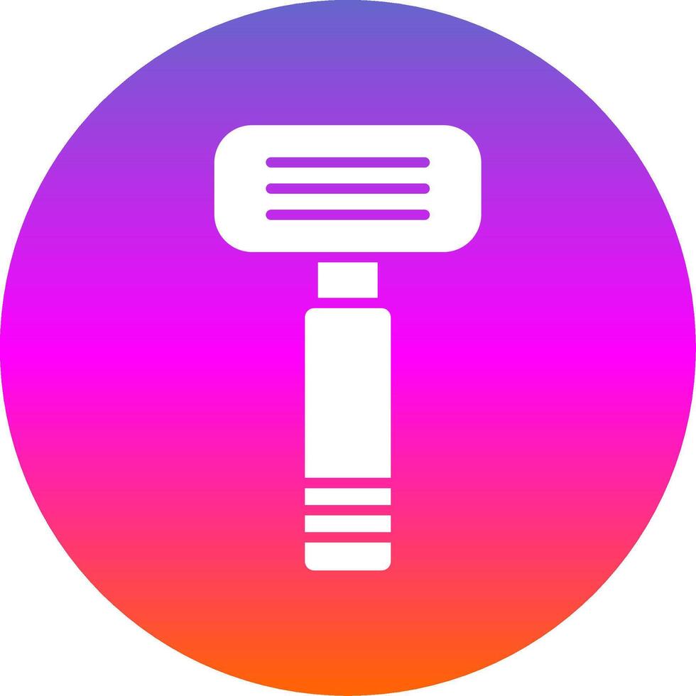 Razor Glyph Gradient Circle Icon Design vector