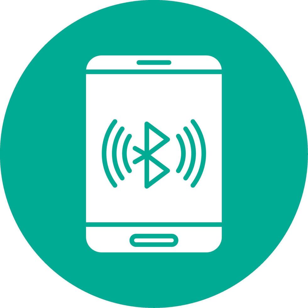 Bluetooth Multi Color Circle Icon vector