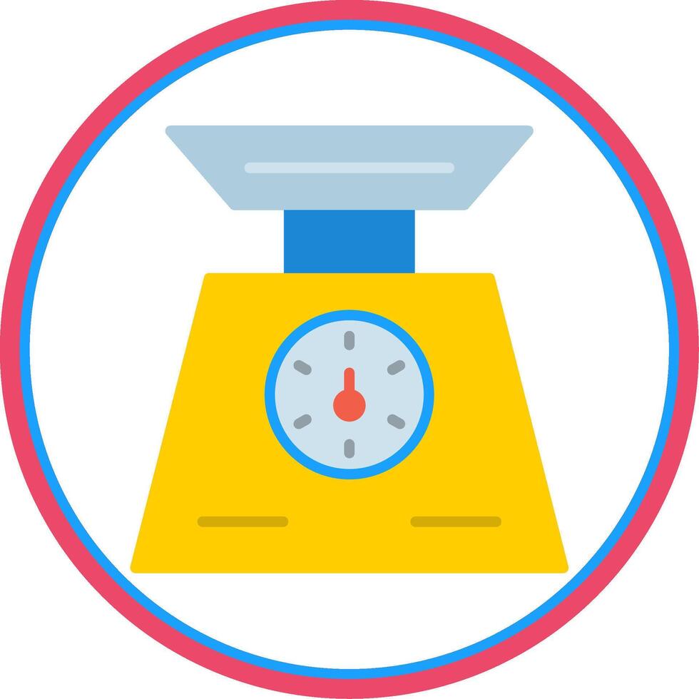 Weigh Scale Flat Circle Icon vector