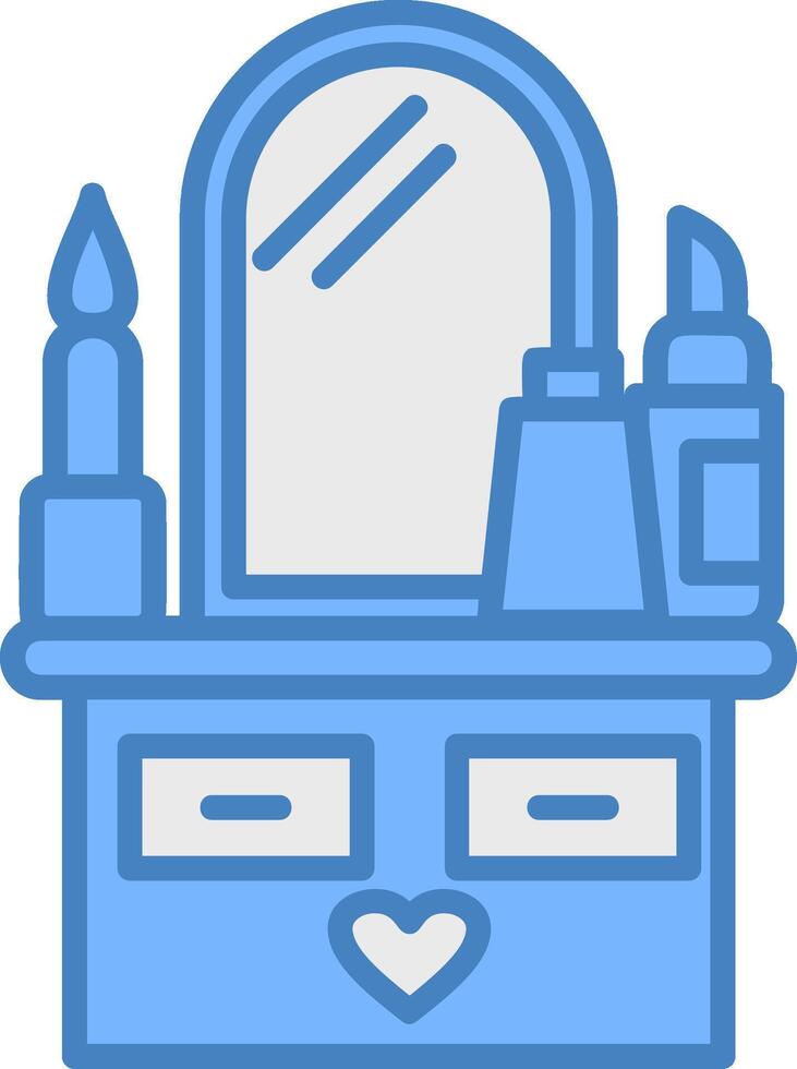 makeup Line Filled Blue Icon vector