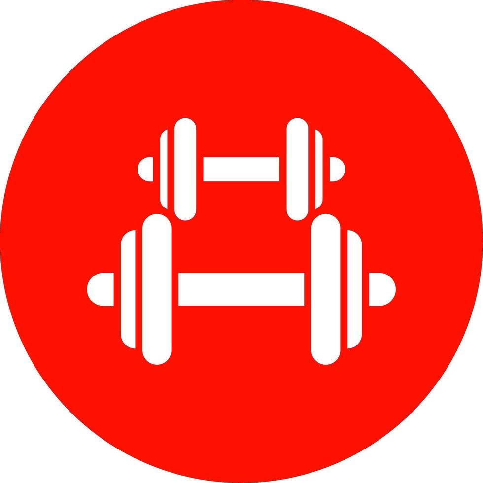 Dumbbell Multi Color Circle Icon vector